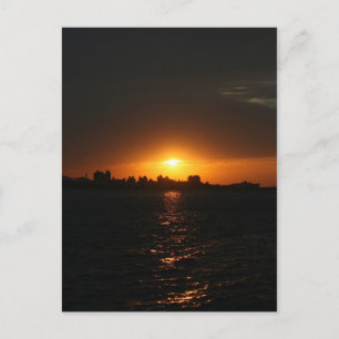 Carte Postale Coucher de soleil à Danshui, Comté de Taipei, Taiw