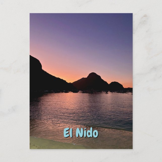 Carte Postale Coucher de soleil à El Nido (Devant)