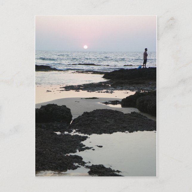 Carte Postale coucher de soleil à Goa (Devant)
