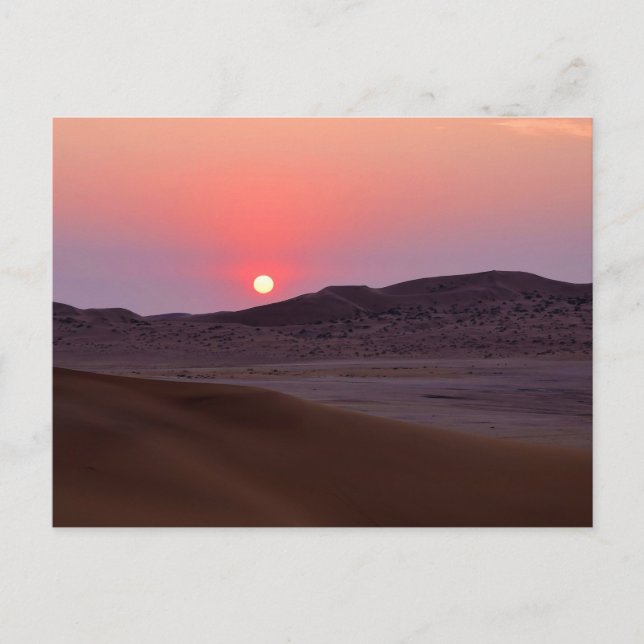 Carte Postale Coucher de soleil à Gobabeb, Namibie (Devant)