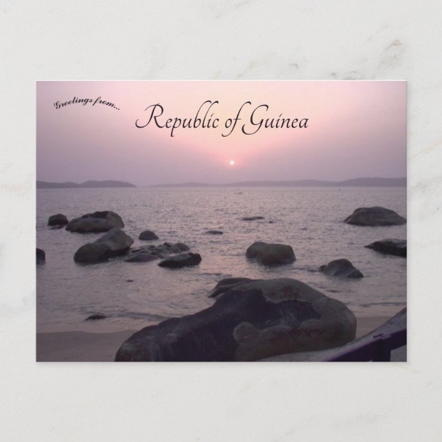 Carte Postale Coucher de soleil à Iles de Los Republic of Guinea (Devant)
