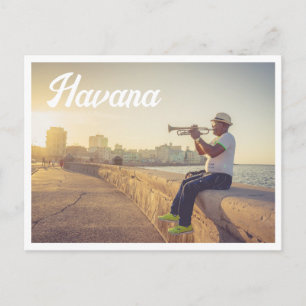 Carte Postale Coucher de soleil à La Havane Cuba sur le Malecón 