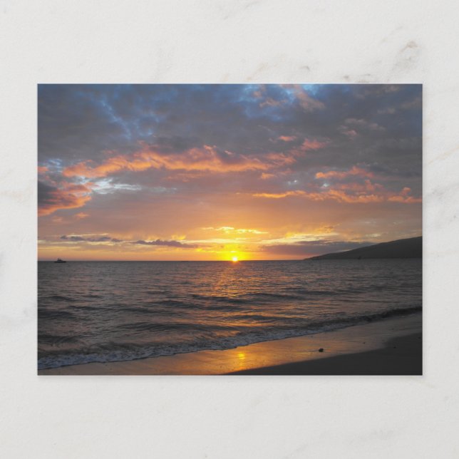 Carte Postale Coucher de soleil à Lahaina, Maui, Hawaii (Devant)