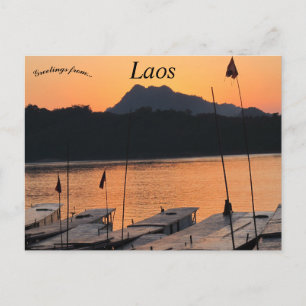 Carte Postale Coucher de soleil à Luang Prabang Laos