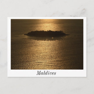 Carte Postale Coucher de soleil à Maldives Postard