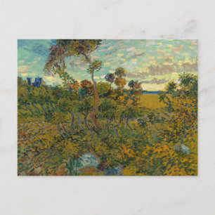 Carte Postale Coucher de soleil à Montmajour par Vincent Van Gog