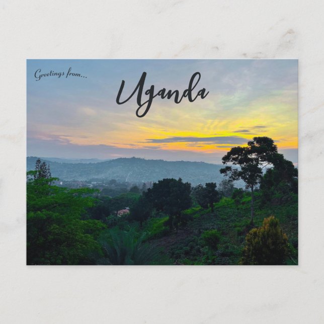 Carte Postale Coucher de soleil à Muyenga Katerera Ouganda (Devant)