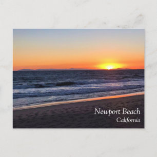 Carte Postale Coucher de soleil à Newport Beach, Californie