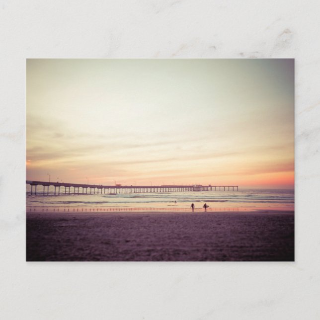 Carte Postale Coucher de soleil à Ocean Beach, Californie (Devant)