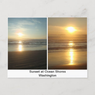 Carte Postale Coucher de soleil à Ocean Shores Washington