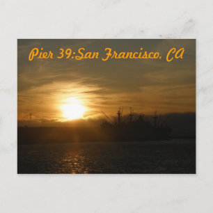 Carte Postale Coucher de soleil à partir de Pier 39 : San Franci