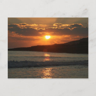 Carte Postale Coucher de soleil à Praia Da Luz Beach, Algarve, P