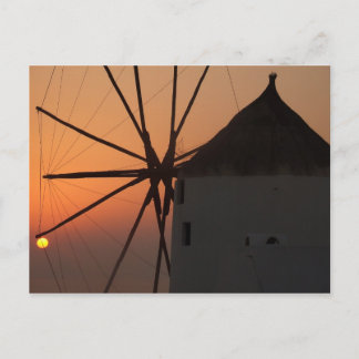 Carte Postale Coucher de soleil à Santorin