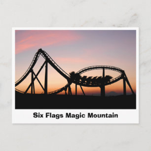 Carte Postale Coucher de soleil à Six Flags Magic Mountain