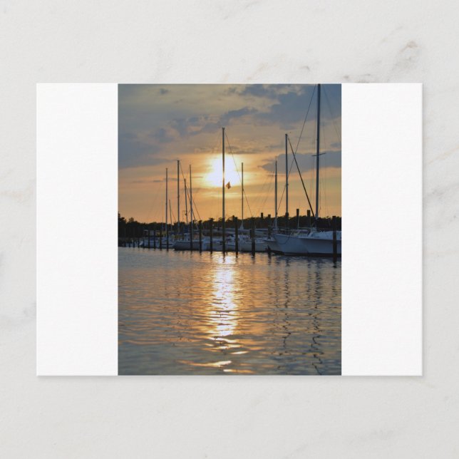 Carte Postale Coucher de soleil à Southport (Devant)