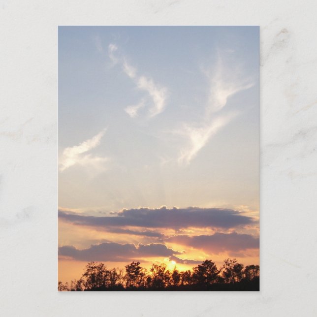 Carte Postale Coucher de soleil à Tomball, Texas (Devant)