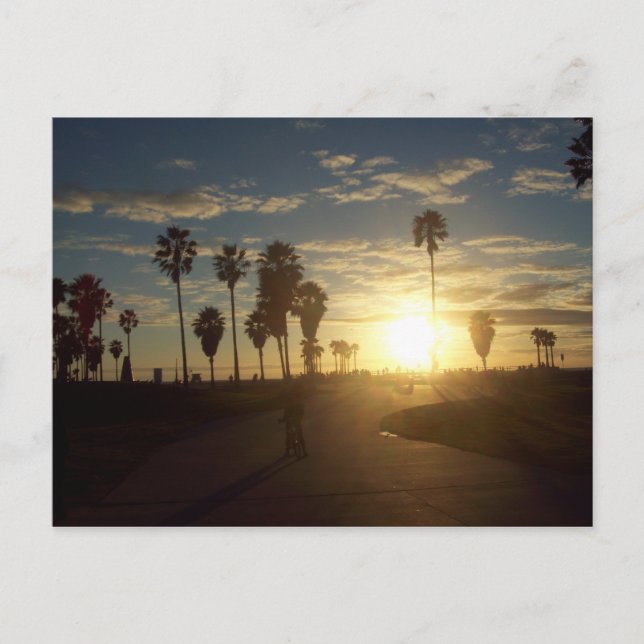 Carte Postale Coucher de soleil à Venice Beach, CA (Devant)
