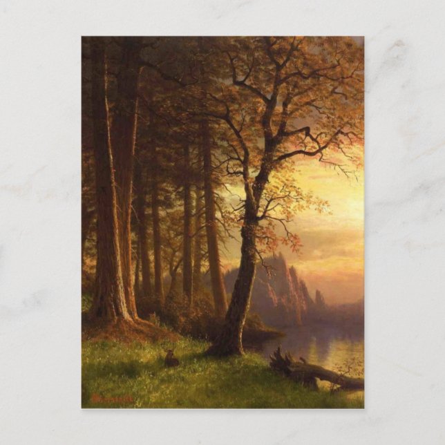 Carte Postale Coucher de soleil à Yosemite (Devant)
