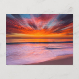 Carte Postale Coucher de soleil abstrait de la plage de Tamarack
