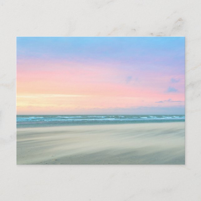Carte Postale Coucher de soleil Abstrait sur la plage de La Haye (Devant)