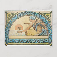 Coucher de soleil Art Nouveau vintage