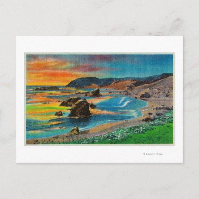 Carte Postale Coucher de soleil au Cap San SebastianCoast (Devant)