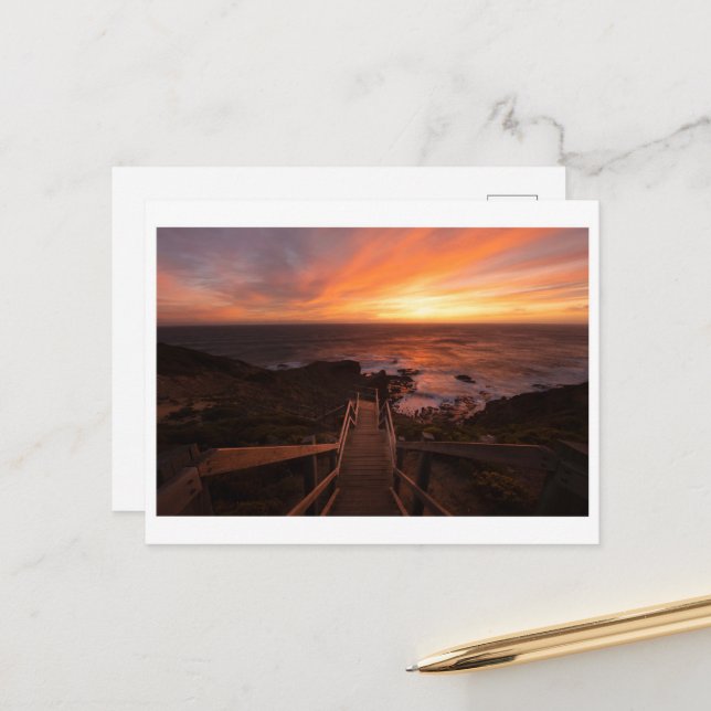 Carte Postale Coucher De Soleil Au Cap Schanck (Devant/Arrière en situation)