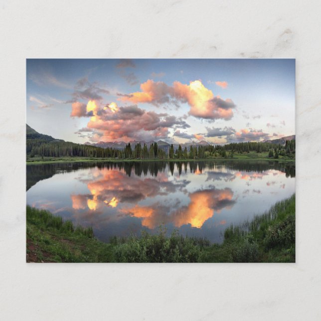 Carte Postale Coucher de soleil au lac Little Molas - sentier du (Devant)