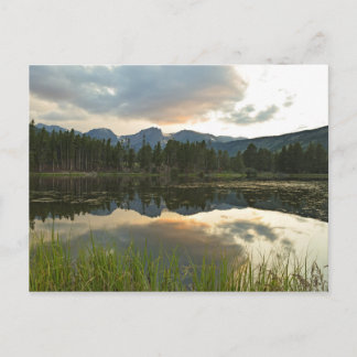 Carte Postale Coucher de soleil au lac Sprague - Rocky Mountain