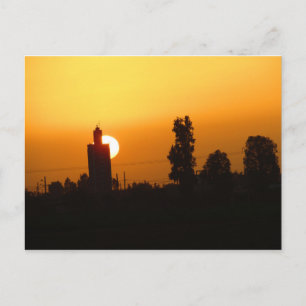 Carte Postale Coucher de soleil au Maroc