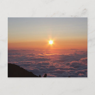 Carte Postale Coucher de soleil au mont Fuji