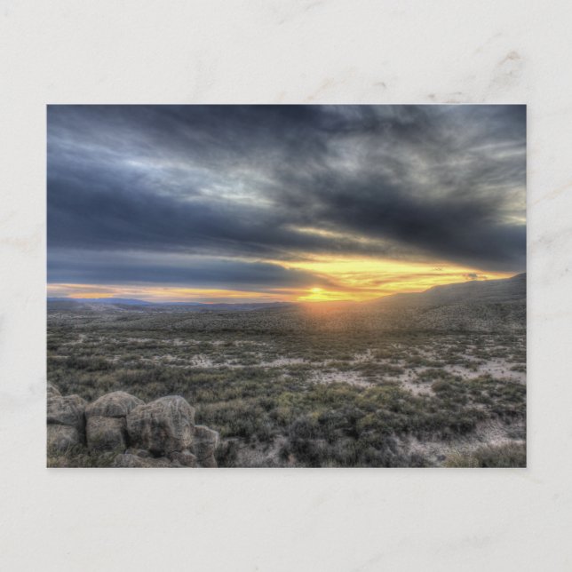 Carte Postale Coucher de soleil au parc national Big Bend, Texas (Devant)
