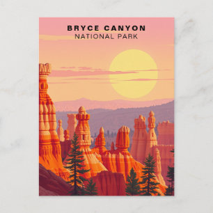 Carte Postale Coucher de soleil au Parc national de Bryce Canyon