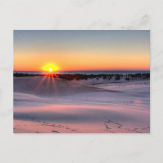 Carte Postale Coucher de soleil au parc Silver Lake State Park,