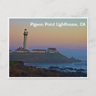 Carte Postale Coucher de soleil au phare de Pigeon Point en Cali