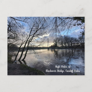 Carte Postale Coucher de soleil au pont Blackweir, Cardiff Postc