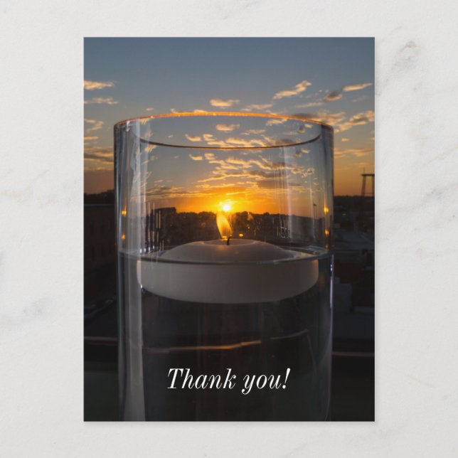 Carte Postale Coucher de soleil aux chandelles (Devant)