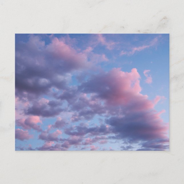 Carte Postale Coucher de soleil barbe à papa (Devant)