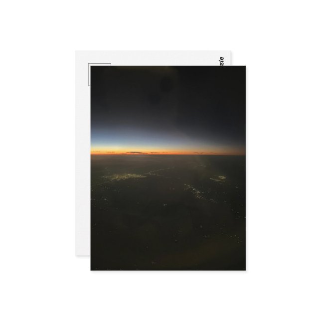 Carte Postale coucher de soleil beauté (Devant/Arrière en situation)