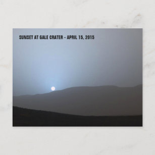 Carte Postale Coucher de soleil bleu martien