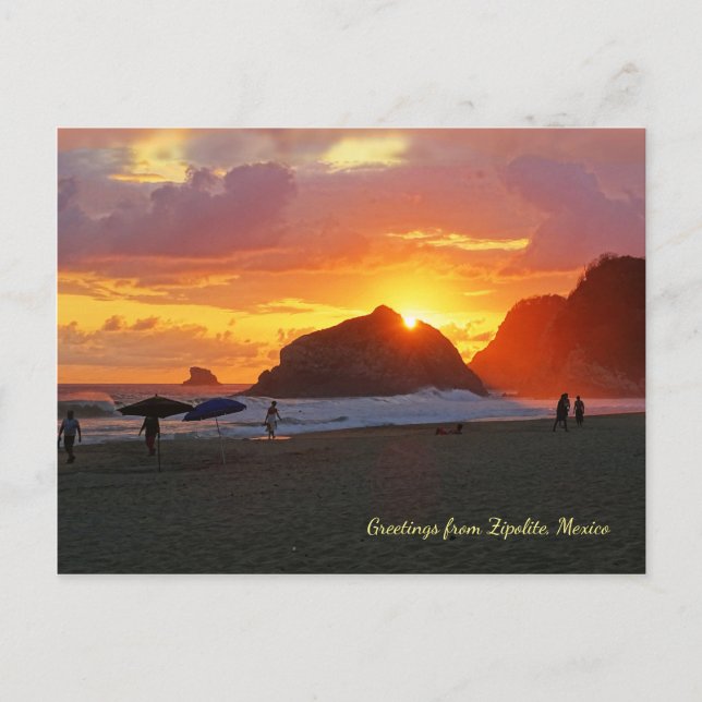 Carte Postale Coucher de soleil coloré (personnalisable) (Devant)