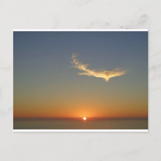 Carte Postale coucher de soleil d'ange (Devant)