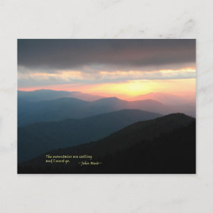 Carte Postale Coucher de soleil dans les Smokies : Mtns appelle