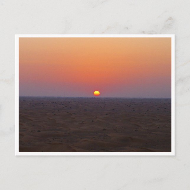 Carte Postale coucher de soleil d'arabie (Devant)