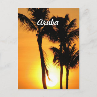 Carte Postale Coucher de soleil d'Aruba