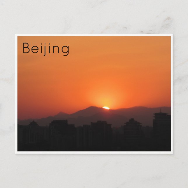 Carte Postale coucher de soleil de beijing (Devant)