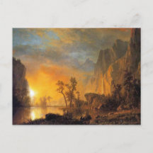 Coucher de soleil de Bierstadt dans la peinture de