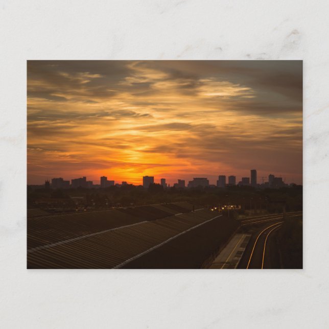 Carte Postale Coucher de soleil de Birmingham (Devant)