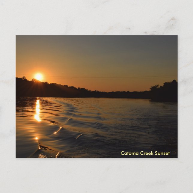 Carte Postale Coucher de soleil de Catoma Creek (Devant)