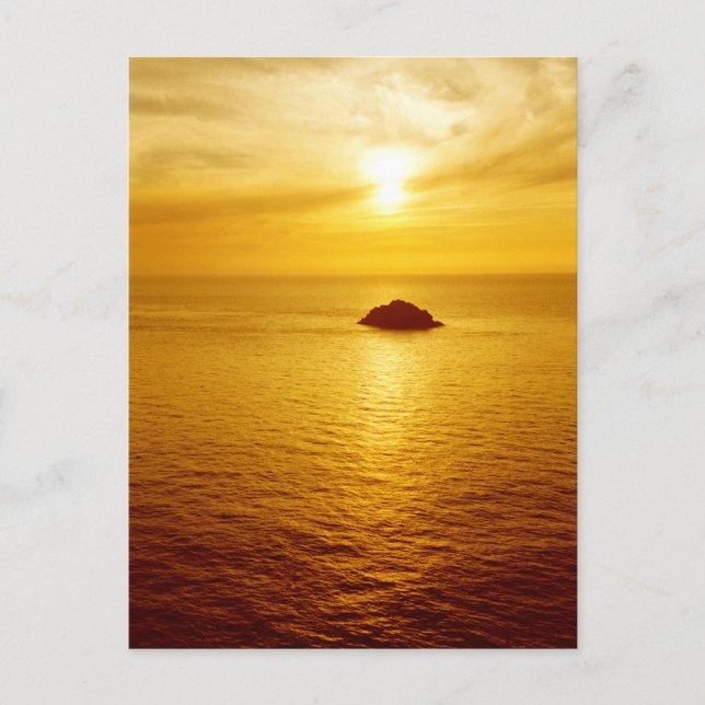 Carte Postale coucher de soleil de Cornwall (Devant)